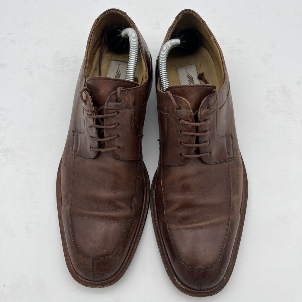 Mezlan Fiore Brown Leather Lace-Up Split Toe Apron Oxford Shoes Men's US 11 M - Picture 7 of 16